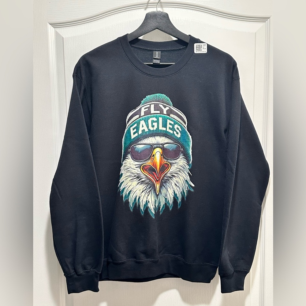 Cool Face Fly Eagles Vintage Eagles Unisex Crewneck Sweatshirt, Size Small